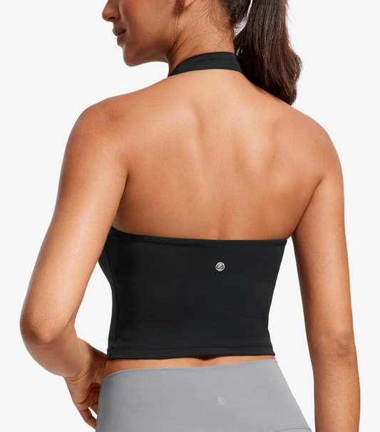 CRZ YOGA Butterluxe Women's Halter Neck Sports Bra