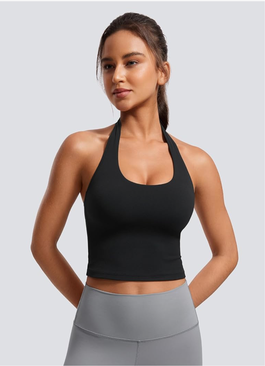CRZ YOGA Butterluxe Women's Halter Neck Sports Bra