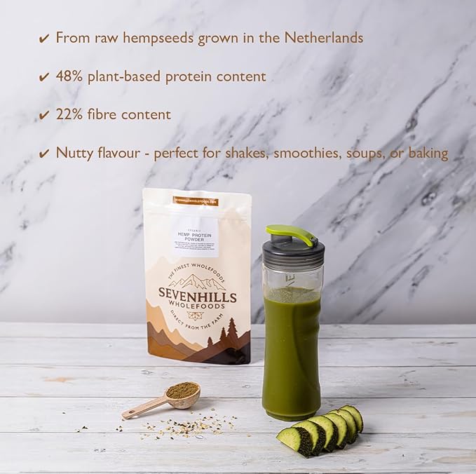 Sevenhills Wholefoods Organic Raw Hemp Protein Powder 1kg