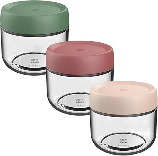 3-Pack Glass Jar with Screw Lid for Chia Seed Pudding/ Overnight Oats