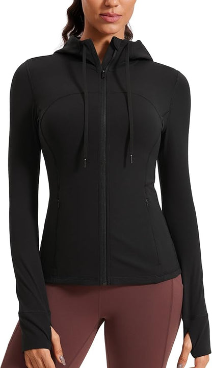 CRZ YOGA Women's Butterluxe Full Zip Running Jacket