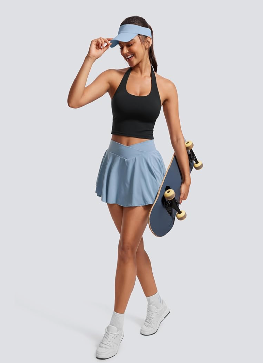 CRZ YOGA Butterluxe Women's Halter Neck Sports Bra
