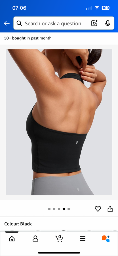 CRZ YOGA Butterluxe Women's Halter Neck Sports Bra