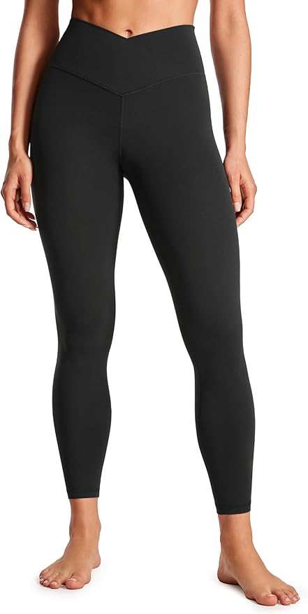 CRZ YOGA Womens Butterluxe Cross Waist 25'' Workout Leggings